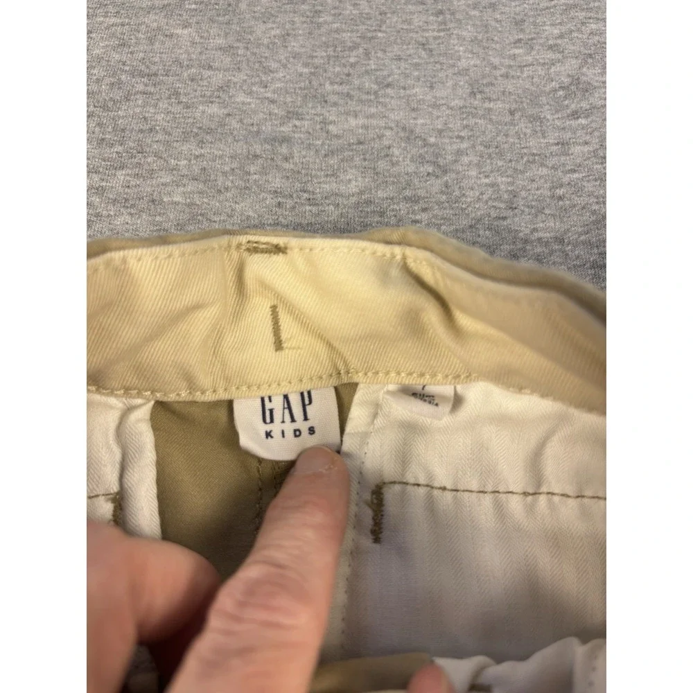 Gap Kids Boy's Size 7 Slim Tan Khaki Cotton Blend Dress Slacks Pants Uniform